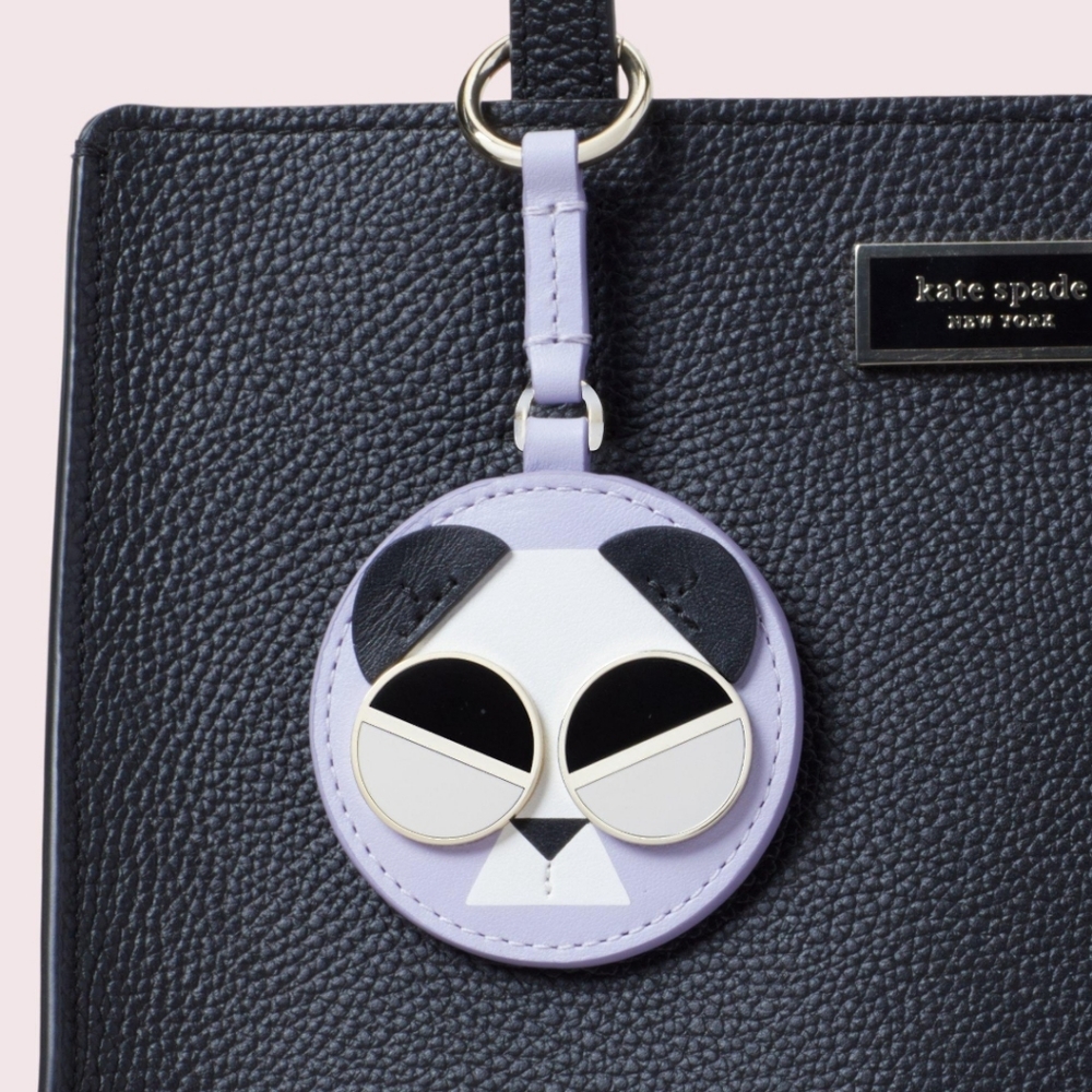 NWT kate spade Spademals Panda Jump Ring Keychain
